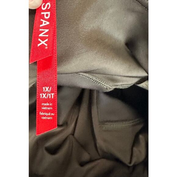 Spanx 1X Faux Suede Brown Leggings High Rise Stretch Softcore Y2K - Picture 6 of 10